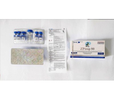 Buy ZPtropin (HGH) 5 vials 16IU/vial 80iu kit + 12ml BacWater